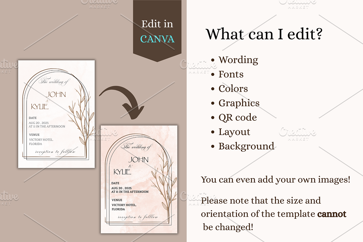 Vintage Wedding Invitation Templates, an Invitation Template by Avyukta Envision Digital (Photo 4 of 6)
