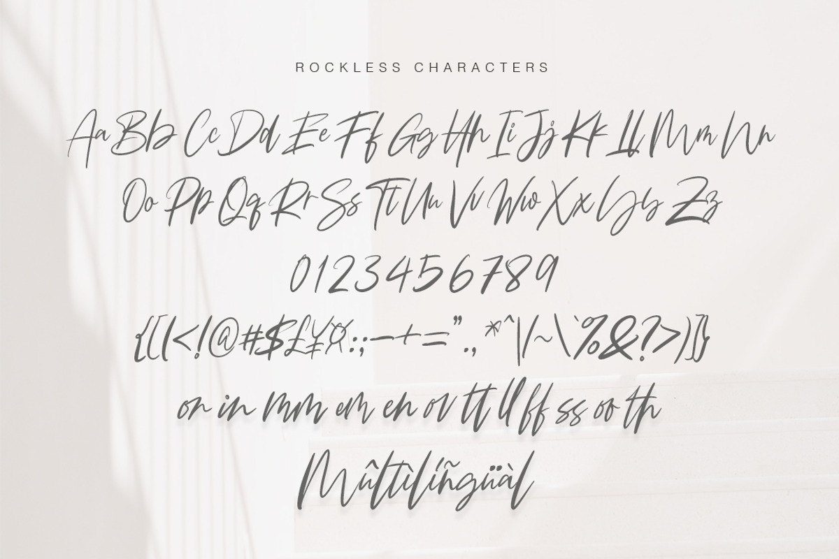 Rockless, a Script Font by Fargun Studio (Photo 12 of 13)