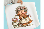 Whimsical Birthday Grandma Clipart, a Seasonal Illustration by designcity5 (Thumbnail 3 of 5)