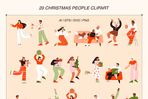 Christmas Party People Illustrations