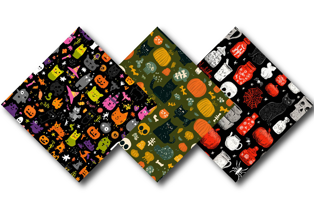 Halloween Digital Paper, an Illustration by DreamPrint404 (Photo 3 of 4)