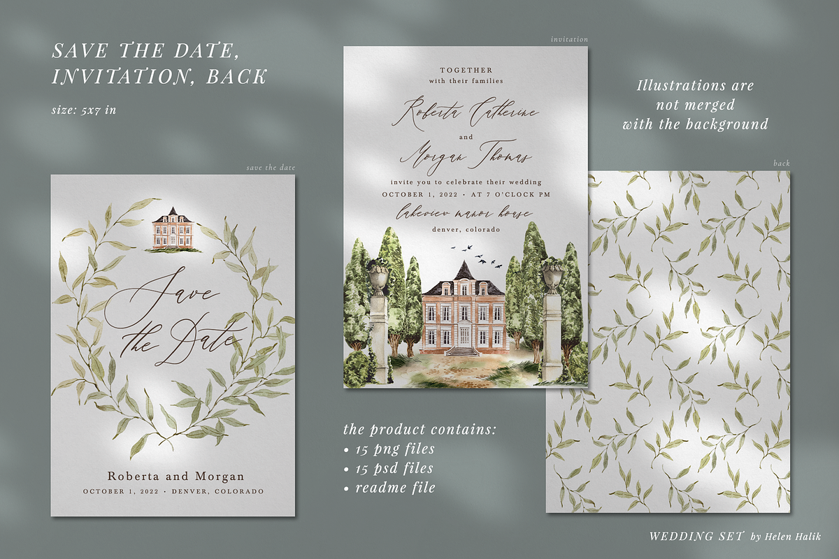 In the shadow of cypresses, an Invitation Template by Helen Halik art (Photo 2 of 5)