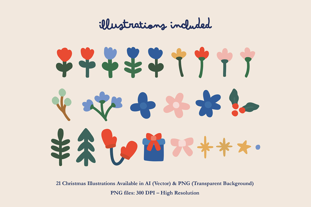 Ingrid Christmas Collection, a Seasonal Illustration by Emilie Cliche (Photo 2 of 6)