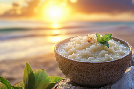 Delicious bowl of rice pudding at th, a Photo by Iftikhar Alam