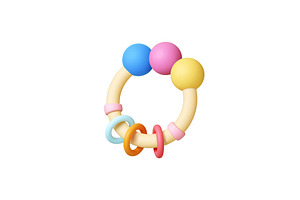 Baby 3d plastic toy. Noise toys for, an Illustration by Valerie Bodnar
