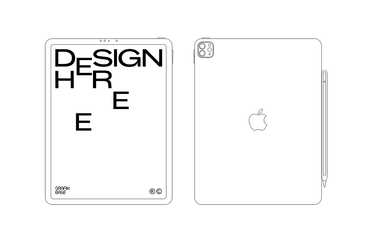 iPad Pro 2021 - Vector, an iPad Mockup by grafikbase (Photo 3 of 5)