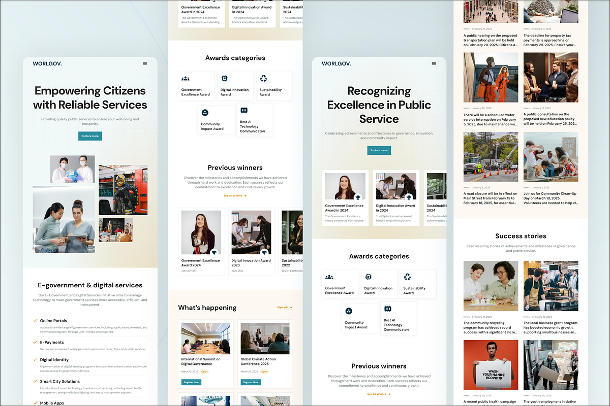 WorlGov - Framer Template, a Landing Page Template by Agensip Design Agency (Photo 7 of 8)