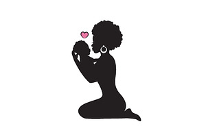 African woman with baby