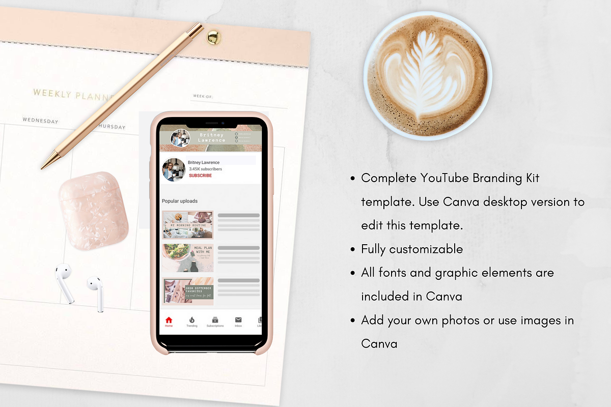 YouTube Channel Art Template, a Social Media Template by Tegefeldt Design (Photo 6 of 7)
