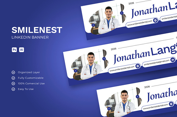 SmileNest Dental - Linkedin Banner preview 4