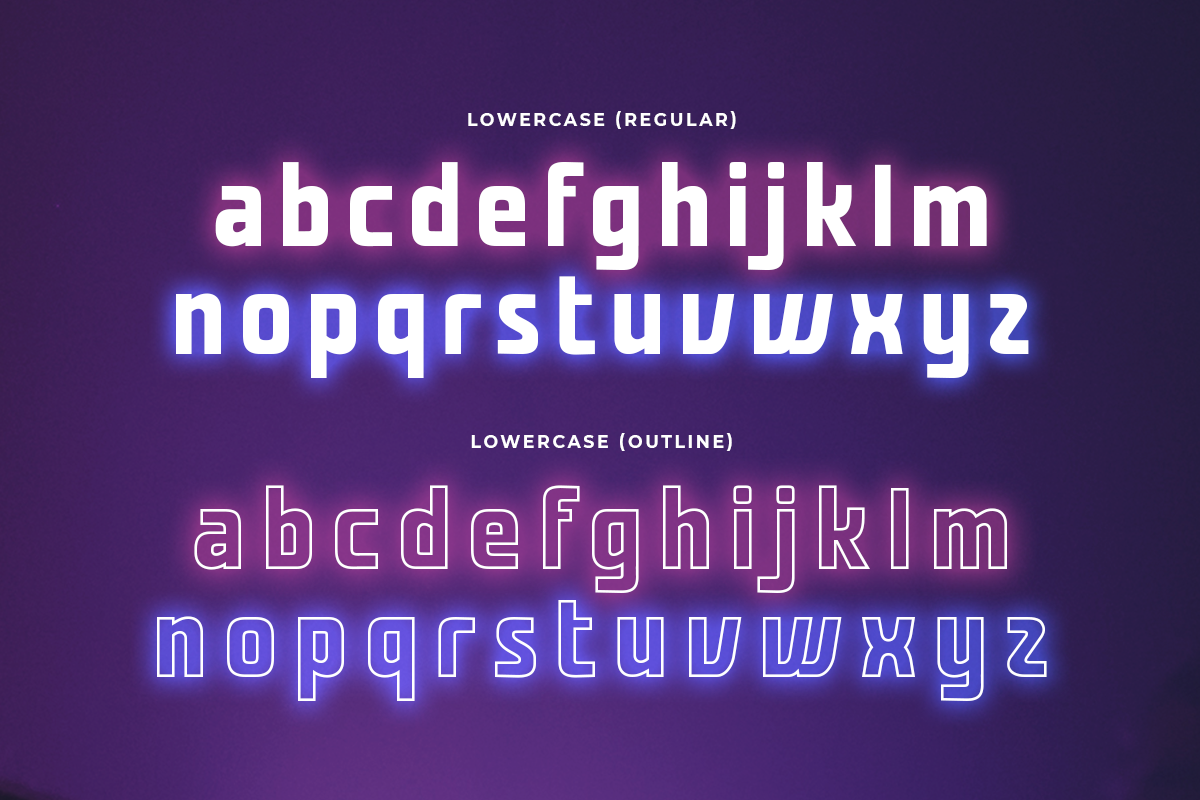 NIGHTIES - Neon Light Party Font preview 5
