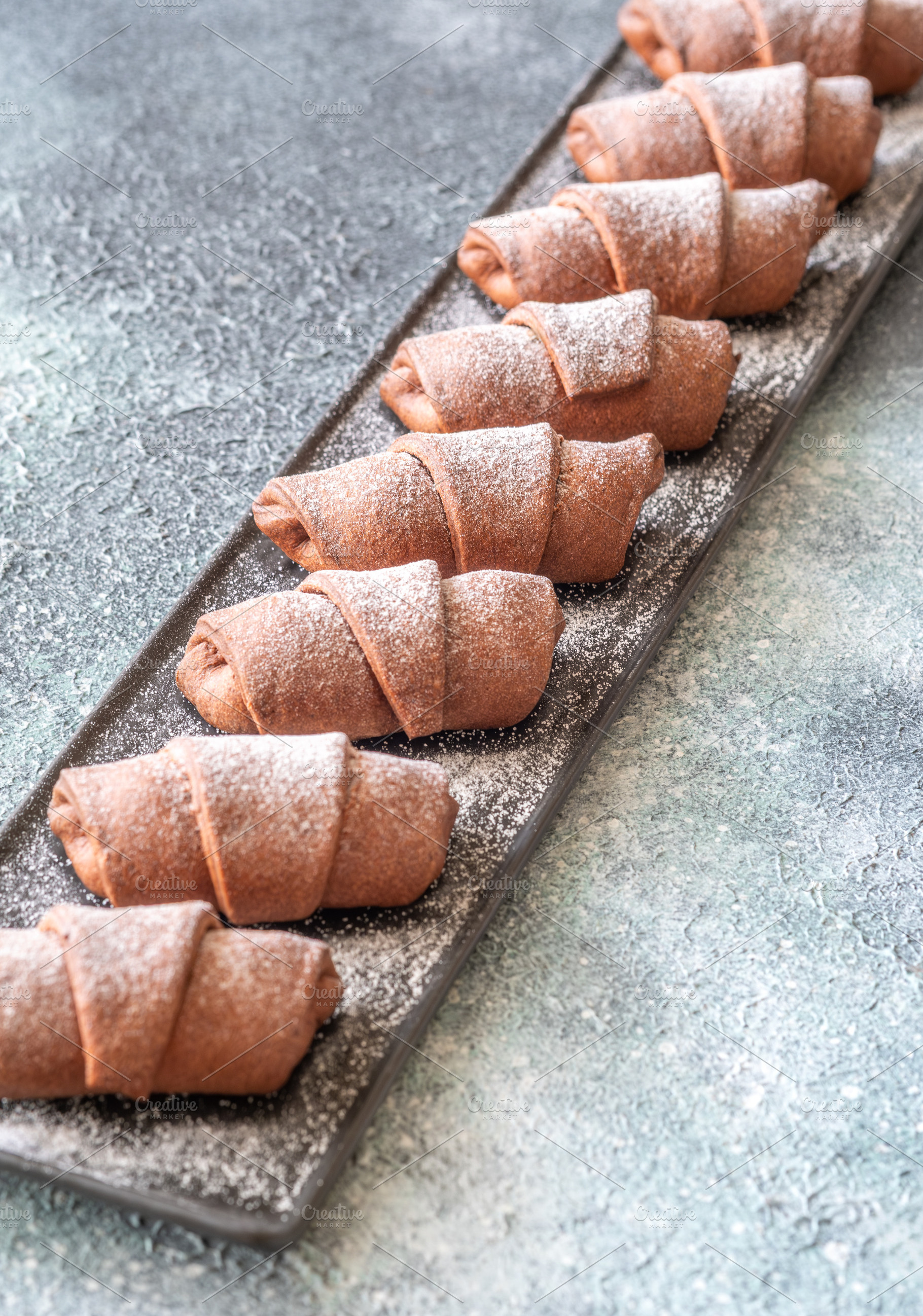 Chocolate croissants, a Food & Drink Photo by Alexander Prokopenko