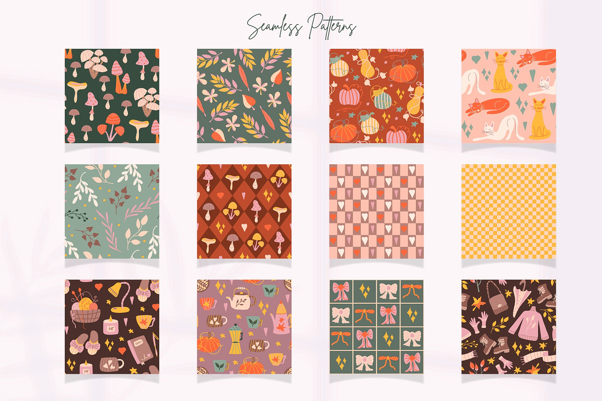 Cute cozy autumn graphics & patterns, a Seasonal Illustration by CapriceMeDesigns (Photo 14 of 24)