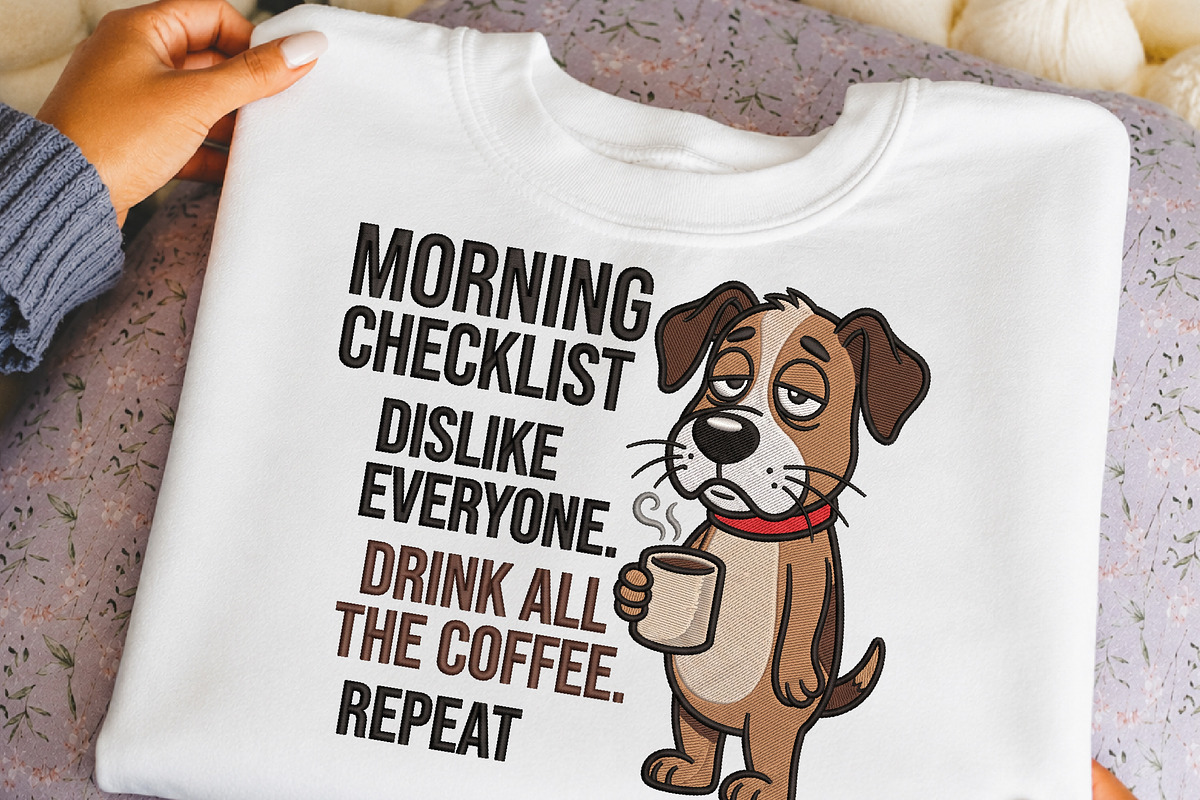 Funny Coffee Dog Morning PNG, an Object Illustration by DreamCafeArt (Photo 6 of 6)