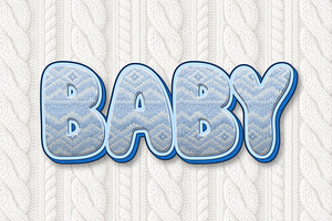 Soft Wool Pattern Text Effect, a Layer Style Add-On by studiogstock