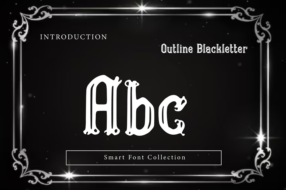 Outline Blackletter, a Font by Wow Magic (Photo 2 of 3)
