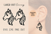 Unicorn Wood Earrings SVG Bundle, an Object Graphic by jannatulpakhi (Thumbnail 9 of 11)