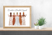Bridesmaid Clipart Set., a Person Illustration by ColorfulPT (Thumbnail 6 of 6)
