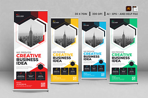 Creative roll up banner design, a Stationery Template by Tanmoy Topu