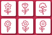 Flowers Outline Icon Pack, an Outline Icon by Tekuni (Thumbnail 7 of 12)