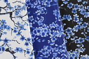 Blue Sakura (Seamless Patterns), a Pattern Graphic by Sveta Aho (Thumbnail 3 of 3)