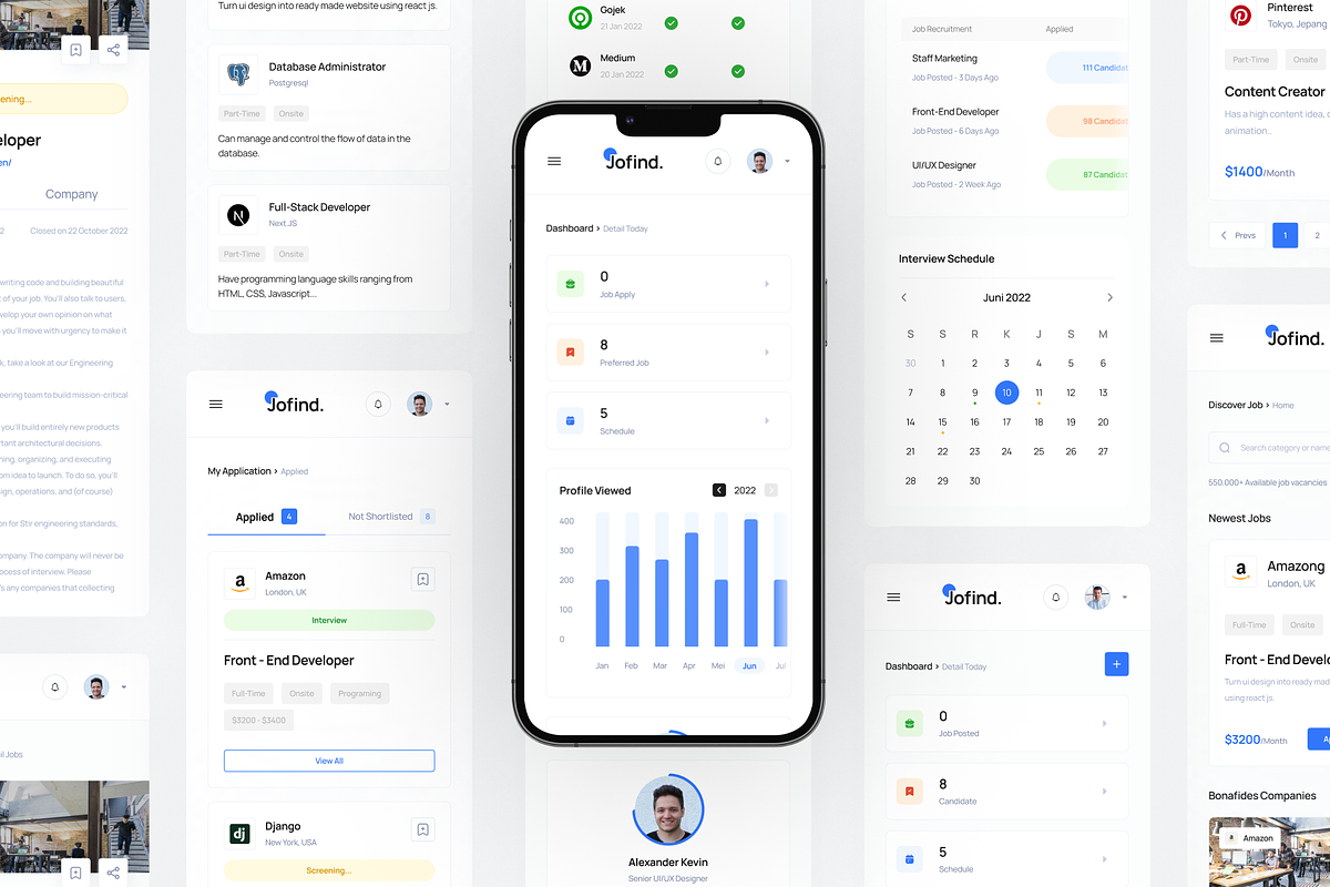 JoFind - Job Finder Dashboard UI Kit