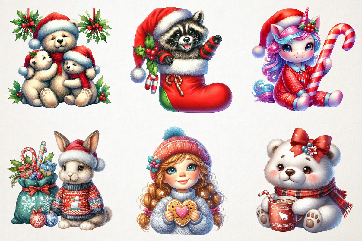 Christmas Characters Png, an Illustration by RobertsArt (Photo 3 of 7)