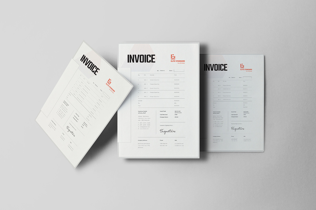 Invoice, a Stationery Template by Elite_Standard (Photo 3 of 4)