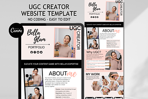 UGC Creator Website Canva Template, a Landing Page Template by Mindful Digital Co.