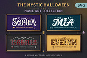 Mystic Halloween Name Art SVG Pack, an Object Graphic by NH graphic (Thumbnail 1 of 3)