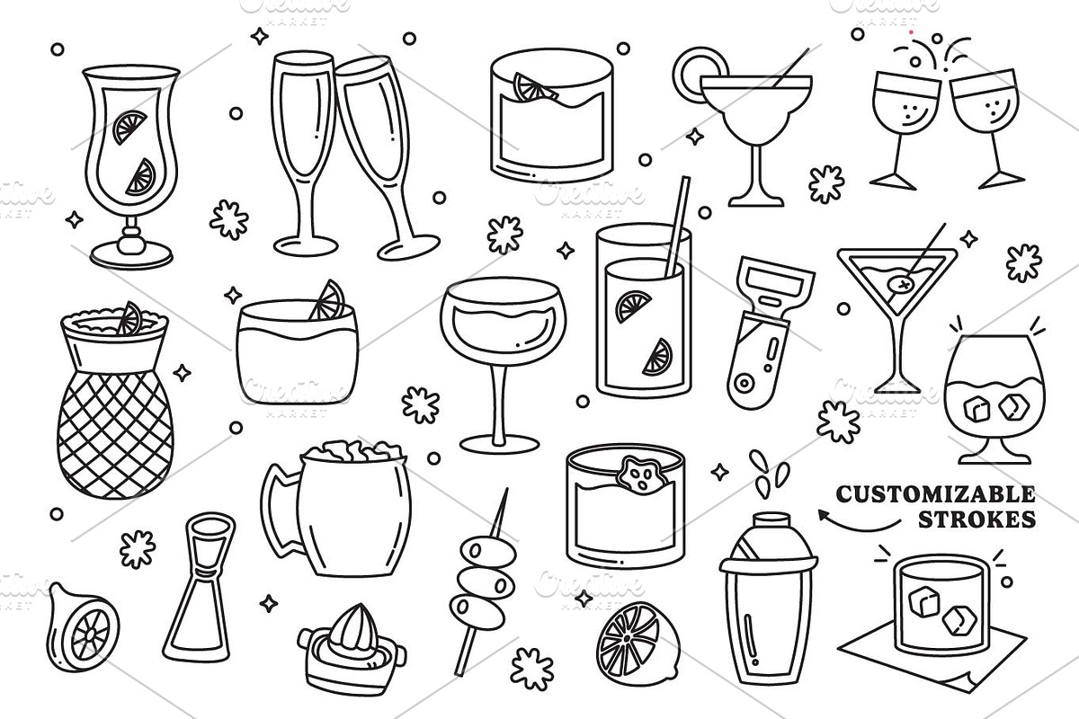 Hand-Drawn Cocktail Illustrations, an Illustration by Haleigh Peterson Studio (Photo 3 of 5)