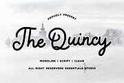 The Quincy, a Script Font by Essentials Studio (Thumbnail 1 of 9)