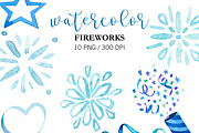 Watercolor Blue Birthday Party PNG, an Object Illustration by PatternPalette (Thumbnail 4 of 6)