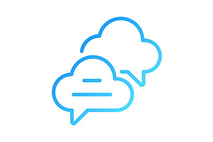Cloud based live chat pixel perfect, an Outline Icon by IMG Visuals