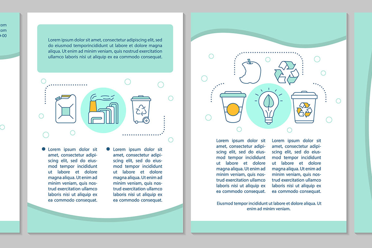 Waste recycling brochure template, a Templates & Theme by IMG Visuals