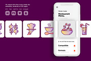 Restaurant Menu | 16 Thin Line Icons, an Outline Icon by Alex Blogoodf (Thumbnail 10 of 12)