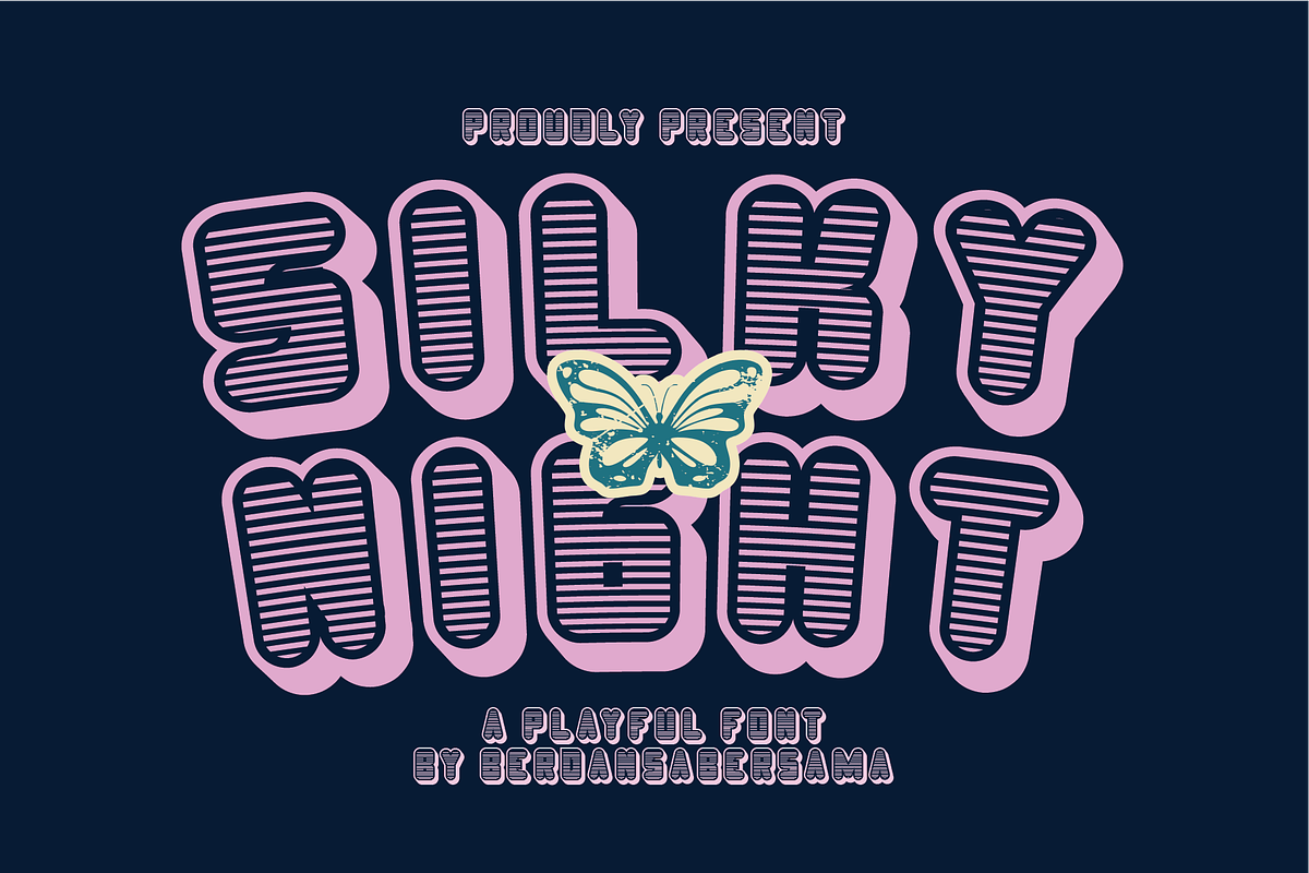 Silky Night Playful Font, a Handwritten Font by Berdansabersama (Photo 1 of 8)