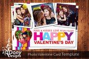 Valentine Card Photoshop Template, a Card Template by DonyDesigns