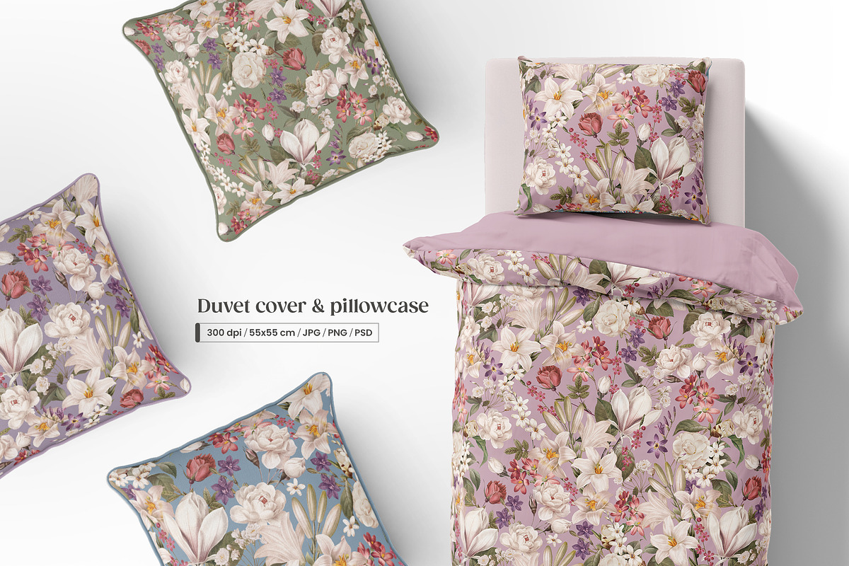 Petal Whisper Romantic Pattern, a Pattern Graphic by Yello_illustration (Photo 7 of 16)