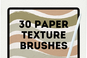 30 Paper Texture Procreate Brushset