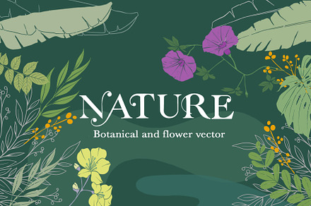 Nature Leaves Flower and Mandala