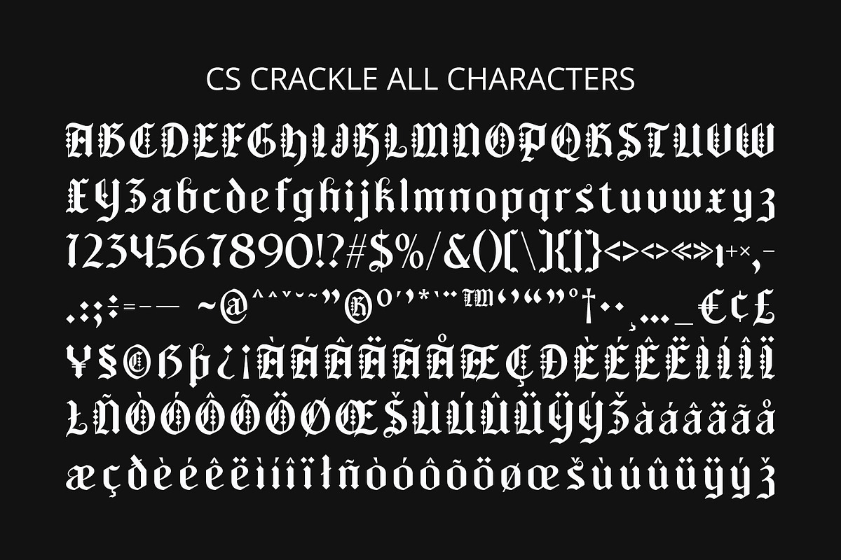 CS Crackle – Blackletter Font, a Blackletter Font by Craft Supply Co. (Photo 8 of 8)