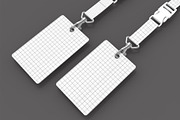 Two Hanging ID Card Mockup Set, a Product Mockup by graphypix (Thumbnail 3 of 4)