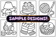 Bold and Easy Girl Life Coloring, a Seasonal Illustration by Craftsbeefy (Thumbnail 3 of 4)