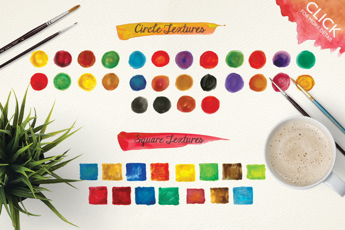 500 Watercolor Textures Packs preview 3