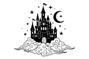 Fantasy Castle Cloud Moon Bundle, an Object Illustration by Gaye Art (Thumbnail 6 of 30)