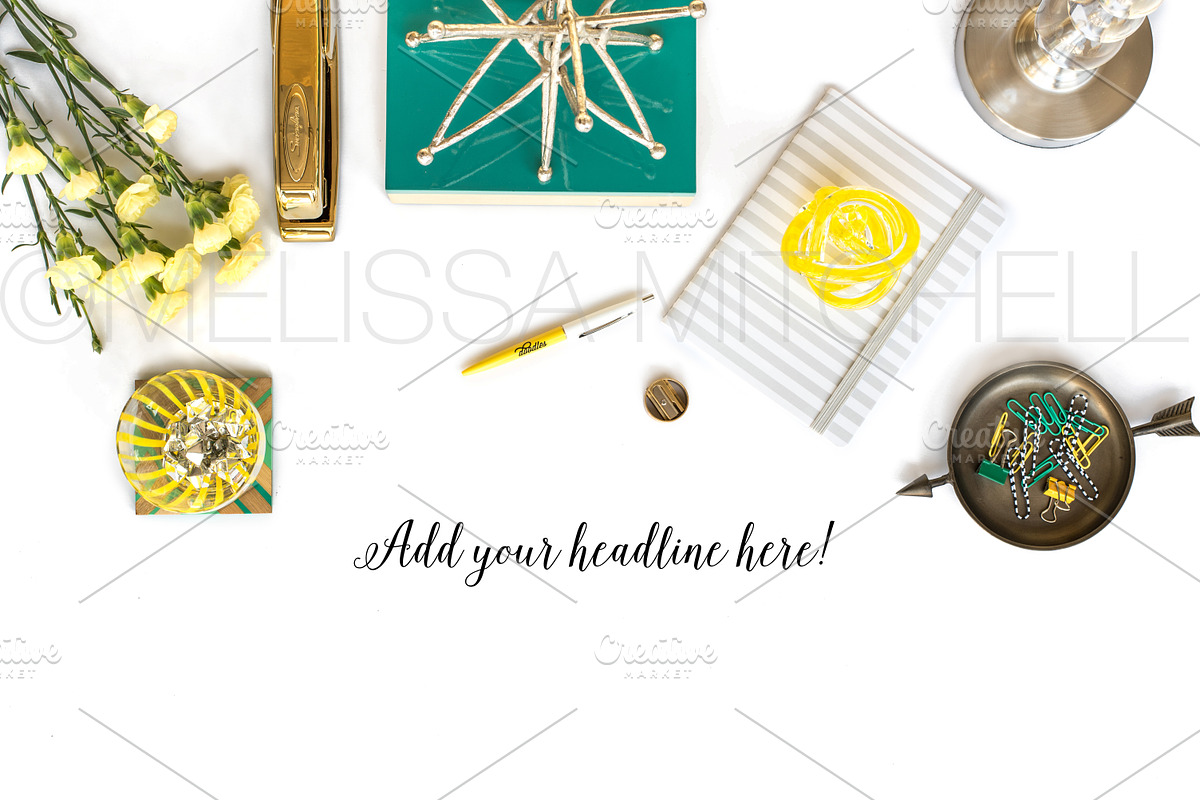 Yellow Arrow Styled Desktop Mockup#6, an iPhone Mockup by MMStyledStock (Photo 1 of 3)