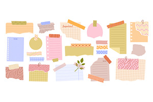 Washi tape notes. Notepaper and, an Object Illustration by winwin.art