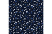 Navy Decorative Floral Seamless, a Pattern Graphic by Sharon Schwalbe (Thumbnail 3 of 4)