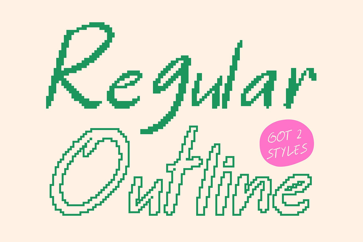 CS Brooklyn Pixel, a Handwritten Font by Craft Supply Co. (Photo 4 of 8)